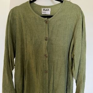 Vintage flax 100% linen top